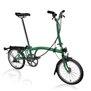 Brompton C line 12-speed in Racing Green with Rack - High (H12R)